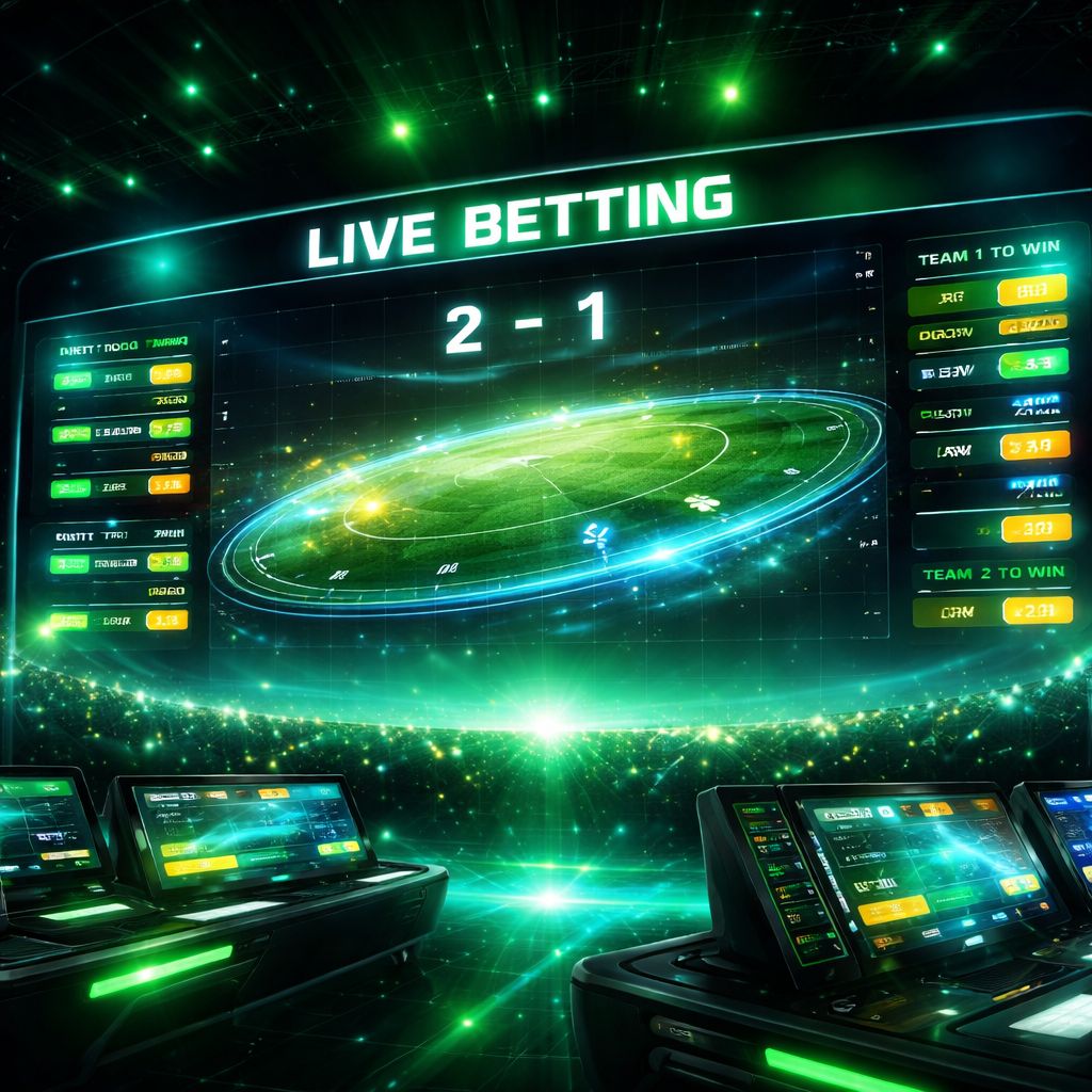 Interfaz de apuestas en vivo WINER durante un evento deportivo