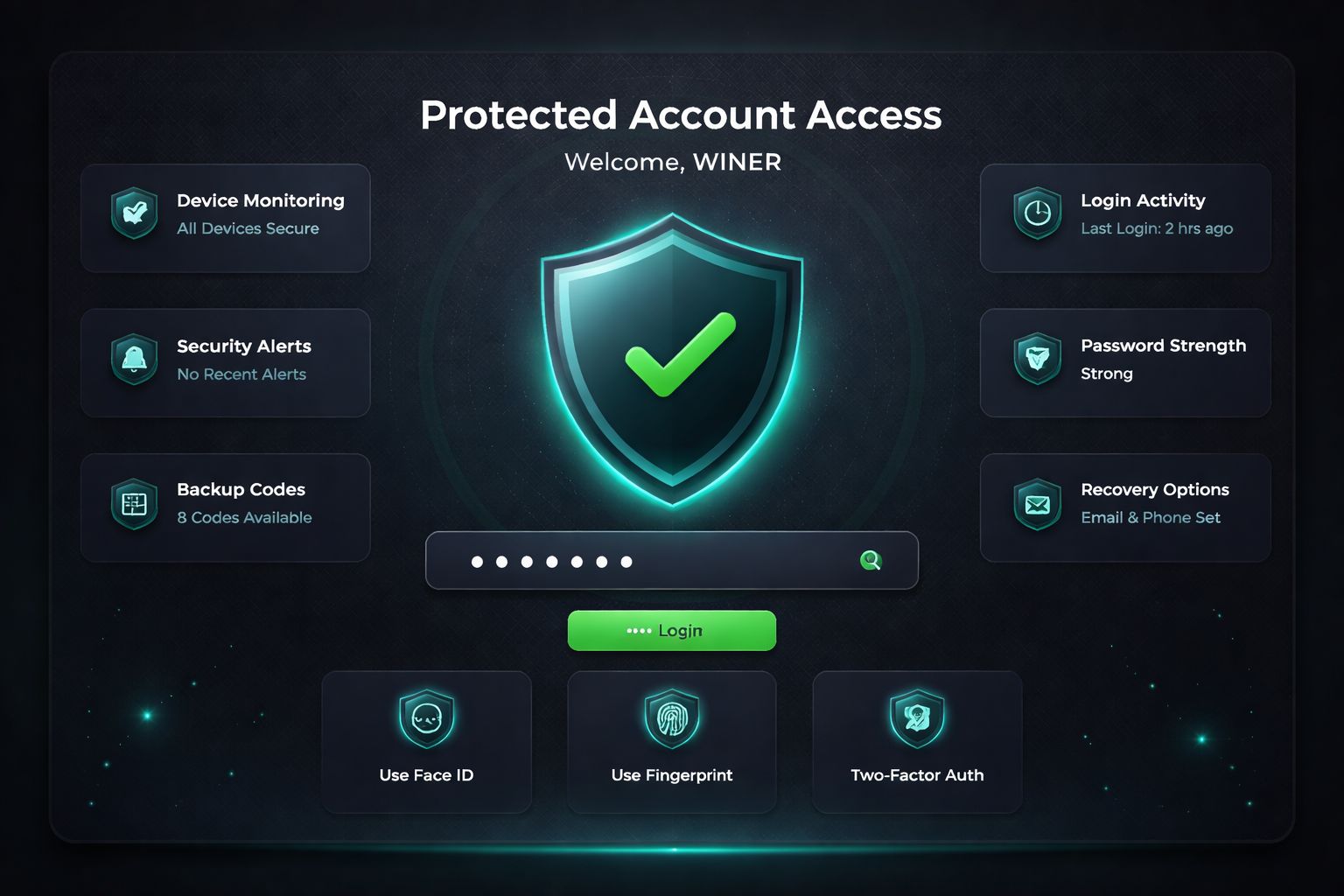Seguridad de inicio de sesión WINER y entrada a cuenta en México